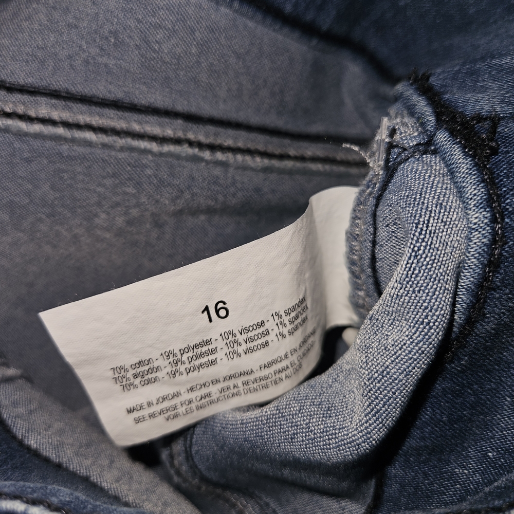 Nine West Blue Women’s Heidi Pull-on Crop Stretch Jeans, Size 16 - Picture 8 of 9